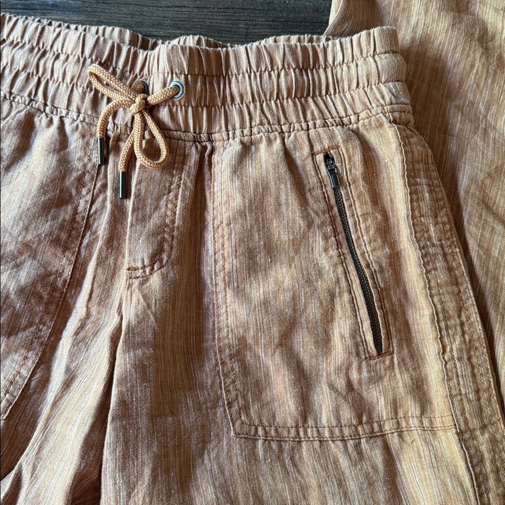Athleta Cabo linen textured wide leg pants like new size 4 small - Picture 4 of 9